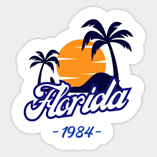 Florida 1984 Summer Vibe Sticker